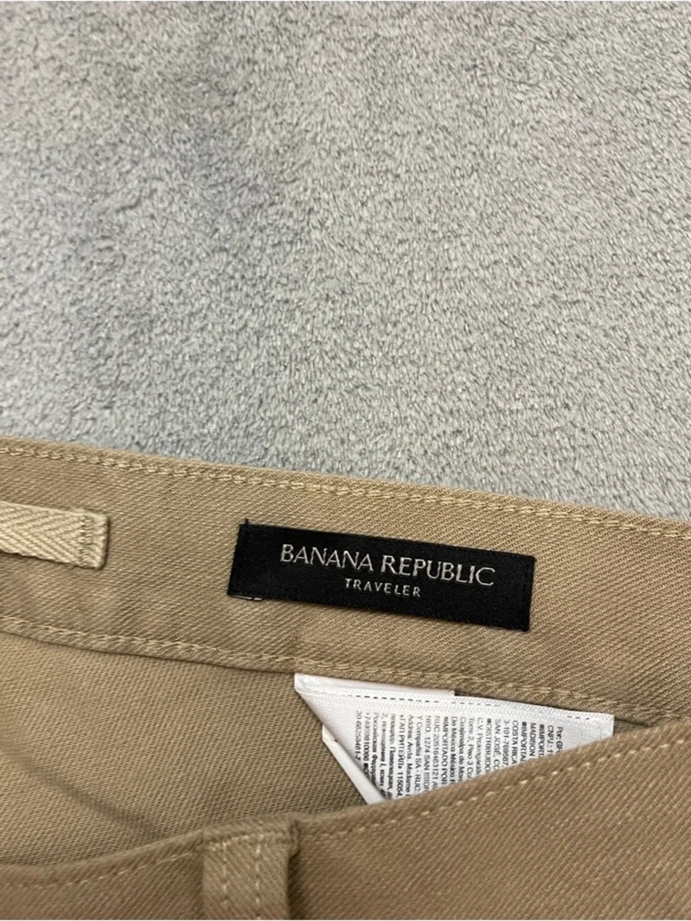 Banana Republic Traveler Linen Blend Pants Men 35x32 Tan